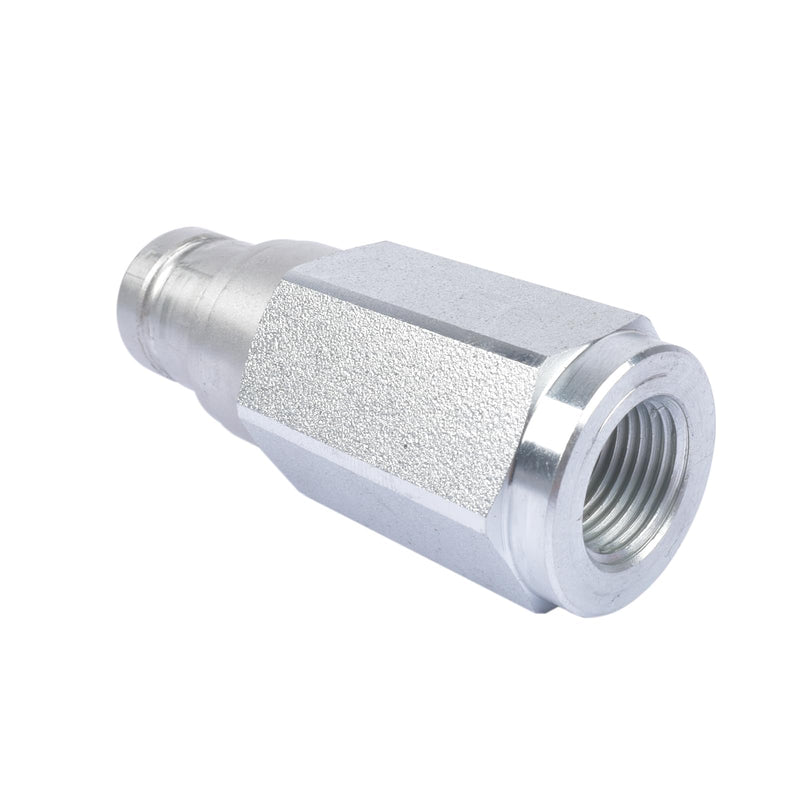 GELUOXI 3/8" Flat Face Hydraulic Quick Connect Coupler Coupling Set w/Dust Caps, 3/8" Body 3/8" NPT Thread