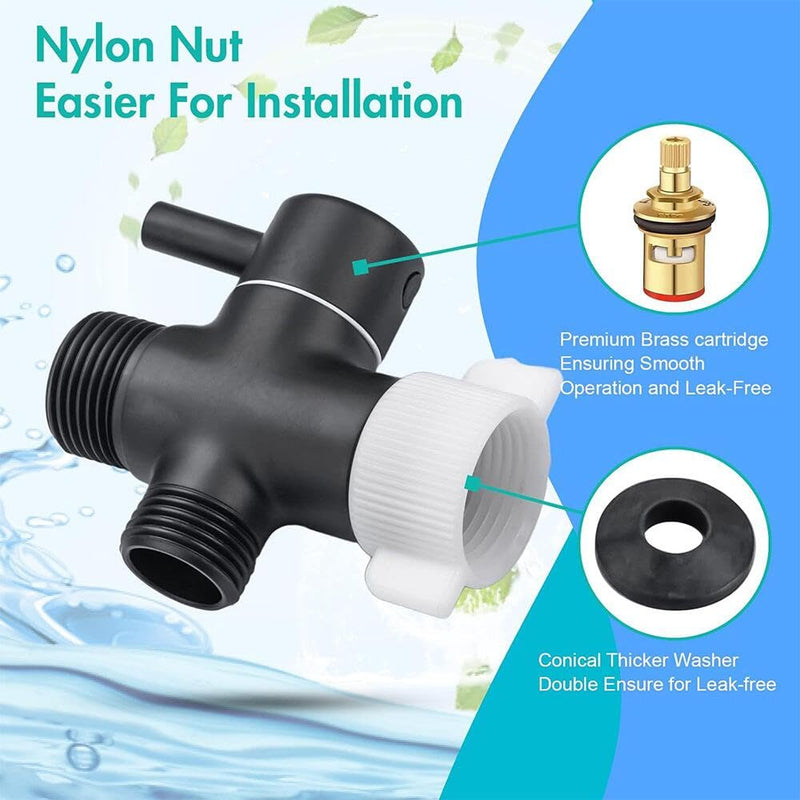 VARMHUS Handheld Bidet Sprayer for Toilet-Adjustable Water Pressure Stainless Steel Sprayer Ki,Bidet Hose Attachment for Feminine wash (Matte Black) Matte Black