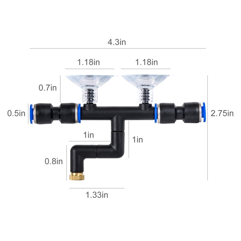 REPTI ZOO 4 Pieces Spray Nozzles Adjustable Fine Misting Water for Reptiles - PawsPlanet Australia