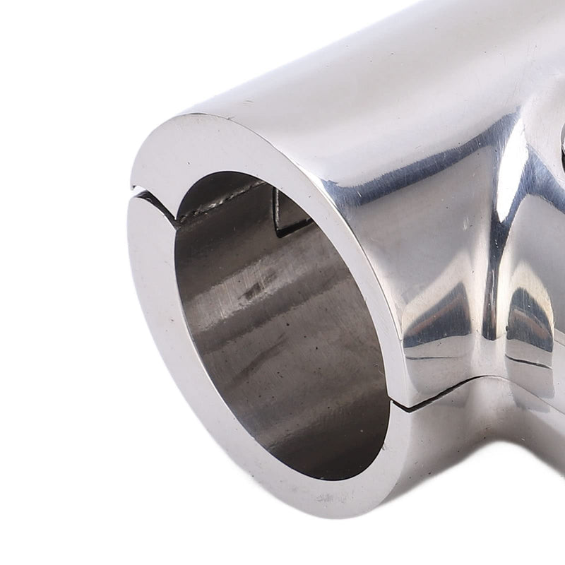 Boat Railing Hardware, Detachable Stainless Steel Boat Rail Fittings Boat Handrail Fitting Tee Stainless Steel Boat 90°Tube Fitting Boat Deck Handrail Marine Fitting Boat Rails