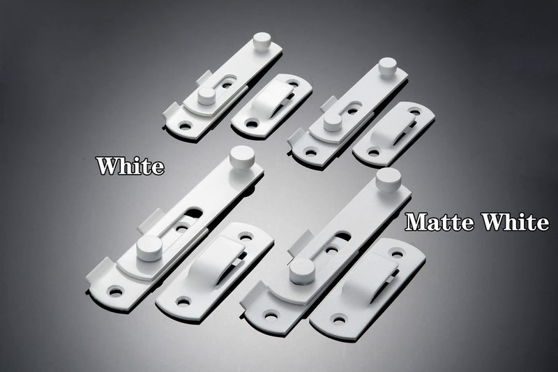 2 Packs Barn Door Latches，3.93” x 2.75” White Stainless Steel barn gate flip Door Latch Bi-fold Door Lock,Sliding Door Antique Lock Gate Latches Wine Cabinet Closet Door Latches，White Finish