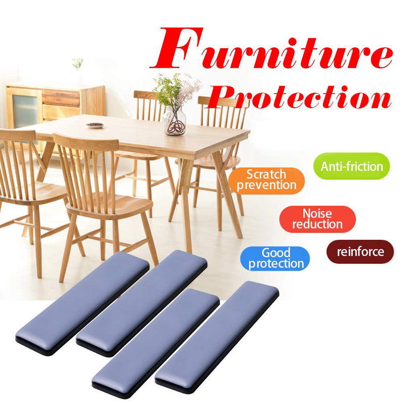 Furniture Sliders for Carpet and Hardwood Floors Adhesive Furniture Glides Sliders,Self-Stick PTFE (Teflon) Furniture Sliders Pads,Floor Protectors(4,Rectangle 25 * 100mm，1 * 4in) rectangle25*100mm 4
