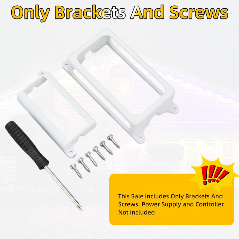 for Govee Pro and Regular Permanent Outdoor Lights - Bracket and Screws Combo Kit for Power Supply and Controller BRACKET Screws Kits