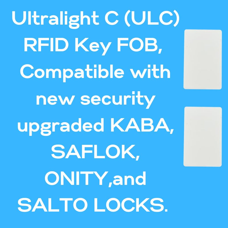 Ultralight C ULC RFID Hotel Key Card, 100 Pcs, Compatible with Upgraded KABA, SAFLOK, ONITY, and Salto Locks.