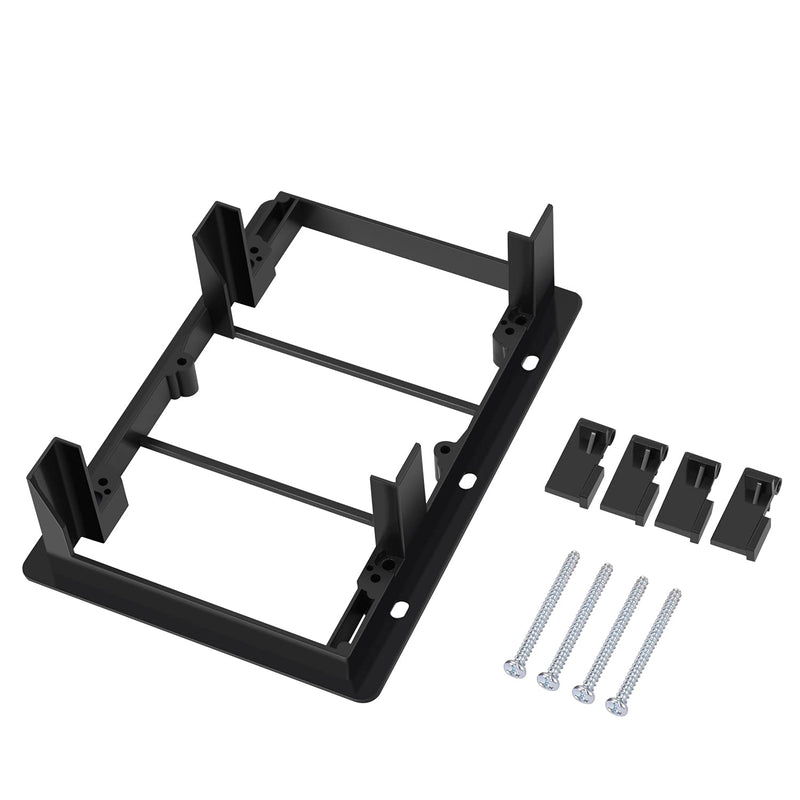 TNP Low Voltage Mounting Bracket, 3-Gang Mounting for Wall Plate, Horizontal/Vertical - Black 3Gang