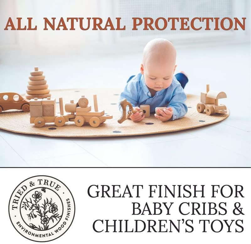 Tried & True Danish Oil, 8 oz. - Polymerized Linseed Oil Wood Finish & Sealer, Ideal for Furniture, Butcher Blocks, Salad Bowls, & More - Food Safe Wood Finish, Easy Application Stand Oil Other 8oz