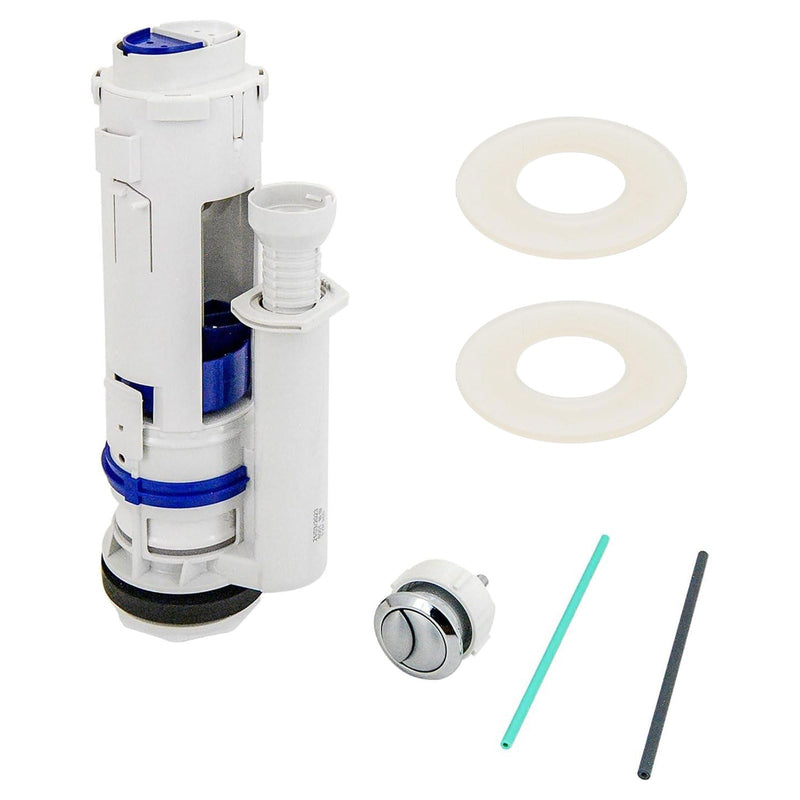 Toilet Dual Flush Valve Replacement kit, Toilet Parts for Geberit & Kohler, Universal Tank Spare Kits with Top Push Button, Easy to Install,2-Inch(11" Height)