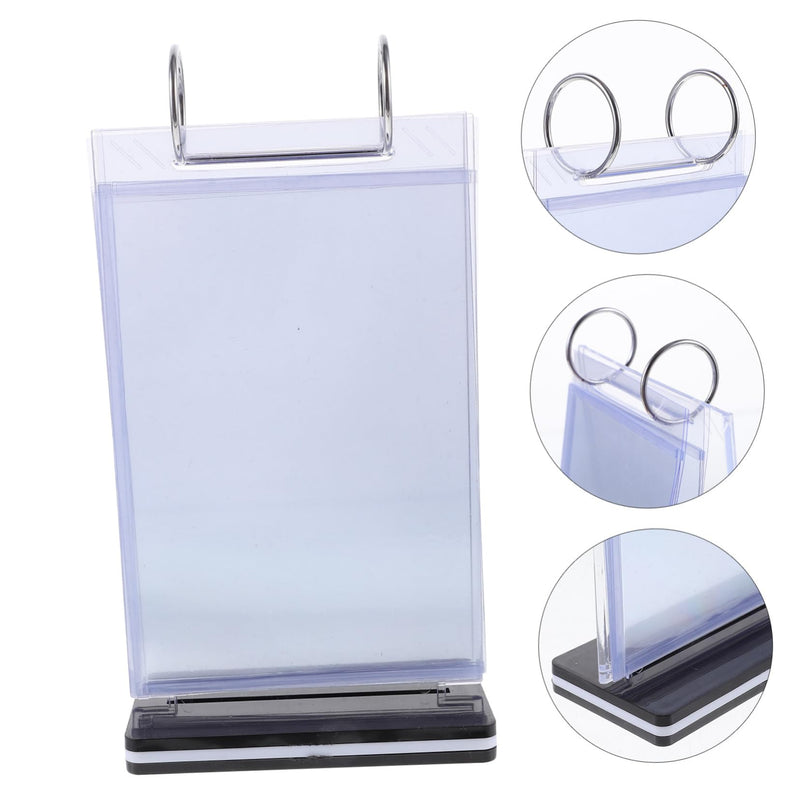 Poster Sign Holder Tabletop Bar Display Flip Menu Holder Desktop Display Stand Sign Picture Holders Flip Menu Stand Flip Sign Holder Poster Holder Paper Holder A4 Pvc Dining Table