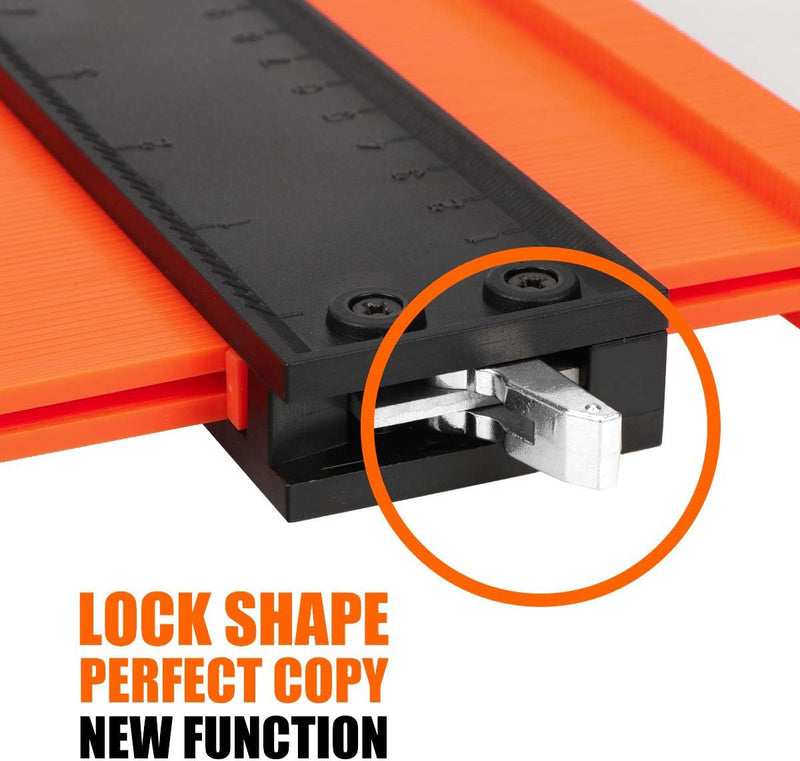Contour Gauge (10 inches) Contour Tool with Adjustable Lock, Precise Shape replicator, Household Tool, Woodworking Tool, Christmas Gift (GTL-10) GTL-10