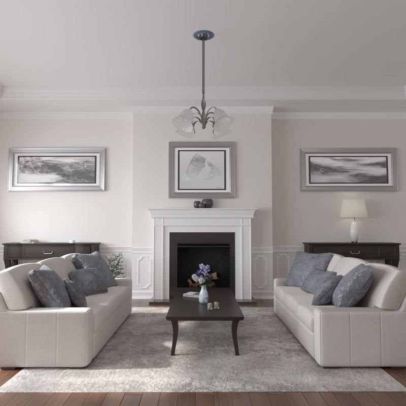 Ekena Millwork CM12RIAMC 12-1/4" x 7-1/2" x 7/8" Ribbon with Bow Ceiling Medallion, Americana Crackle Hand-Painted Americana Crackle