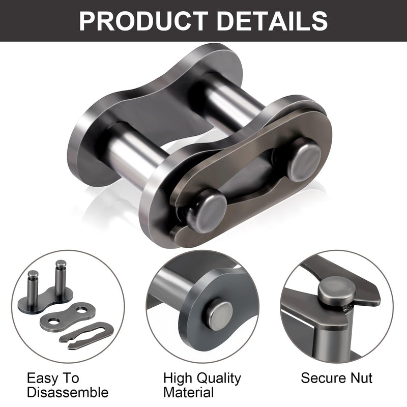 PAGOW 10pcs #35 Chain Master Link Roller, Steel Alloy Heavy Duty Connector for Bike Bicycle Mini Karting Pit ATV Scooter Baja Doodle Bug Motovox Harbor Freight Predator 212cc Go Kart Cart 10