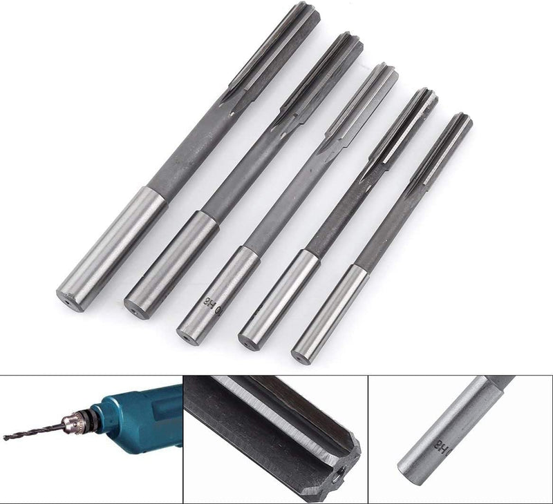 Utoolmart Chucking Reamer 5/8", H7 HSS Lathe Machine Reamer, Round Shank Milling Cutting Tool, for Metal Non-Ferrous Metal Copper