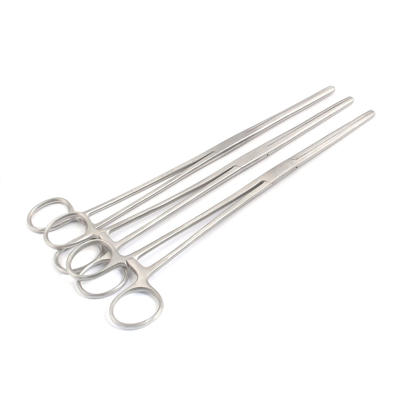 OdontoMed2011 Set of 6 Hemostat Locking Forceps 10 Inches, Straight Stainless Steel - Multipurpose Ideal Hemostats for Nurses, Fishing Forceps, Crafts and Hobby 10"