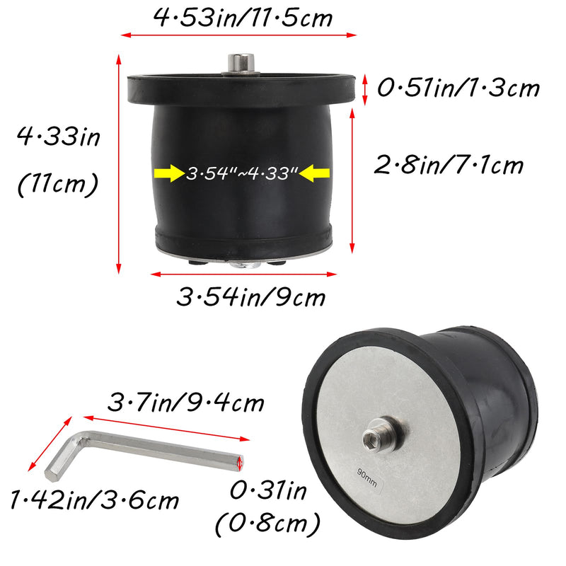 Antrader Expandable Rubber Sealing Plug Fit 3.54"~4.33"(90~110mm)