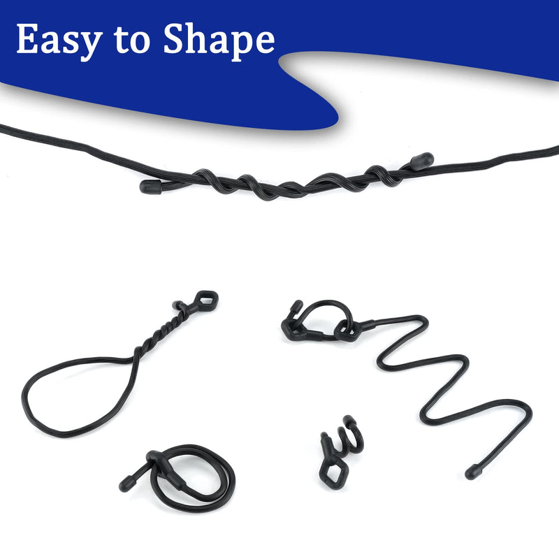 Twist Ties, Reusable Silicone Cable Ties with Holes, 24PK Twist Ties for Cords 6inch, 12inch, 18inch for Bundling and Organizing, Indoor and Outdoor Use(Black)