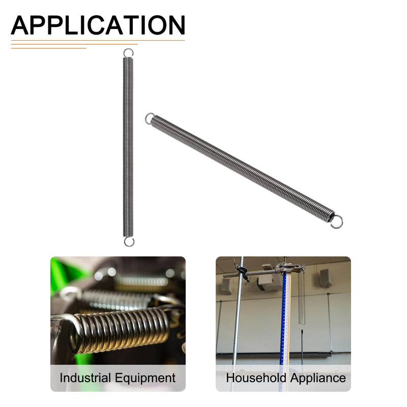 2x16x300mm(WxODxL) Extension Spring - 1Pack - Good for Home Repair Machinery - Spring Steel Extended Compressed Spring - Grey 2x16x300mm Gray
