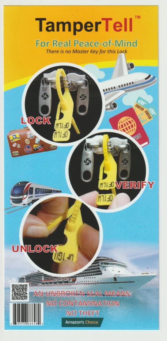 TamperTell - Tamper Evident Seals ( 3 Packs of 20 Seals = 60 Total Seals) Yellow