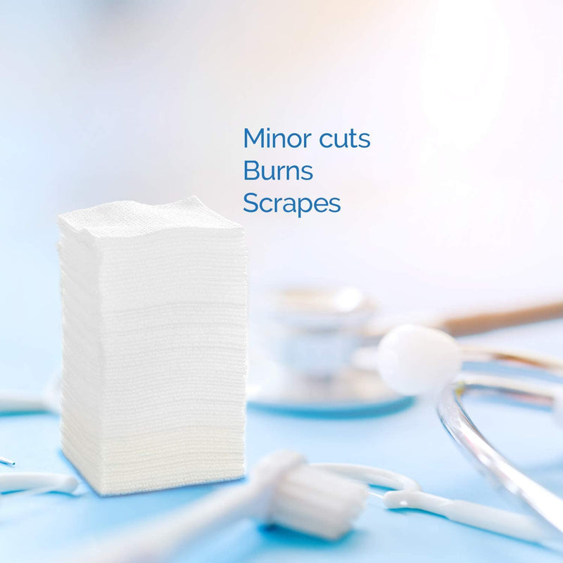 1000 Gauze Pads 2x2,JMU Sponge Non Woven 4-Ply Non-Sterile Dental Pads All Purpose Gauze 2"x2" 1000