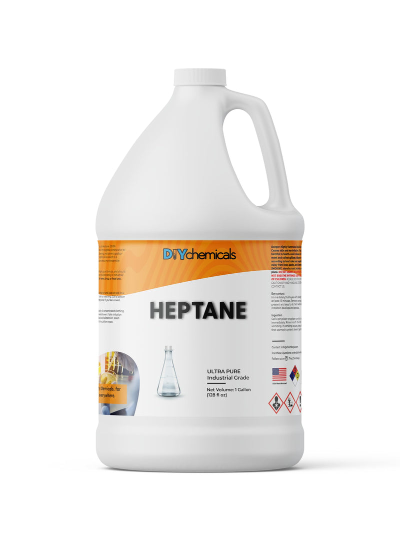 N-Heptane – High Purity Laboratory Grade Heptane Industrial Nonpolar Solvent for Cements, Ink, Botanical Plant Extraction by DIYChemicals (1 Quart (32 fl oz)) 1 Quart (32 fl oz)