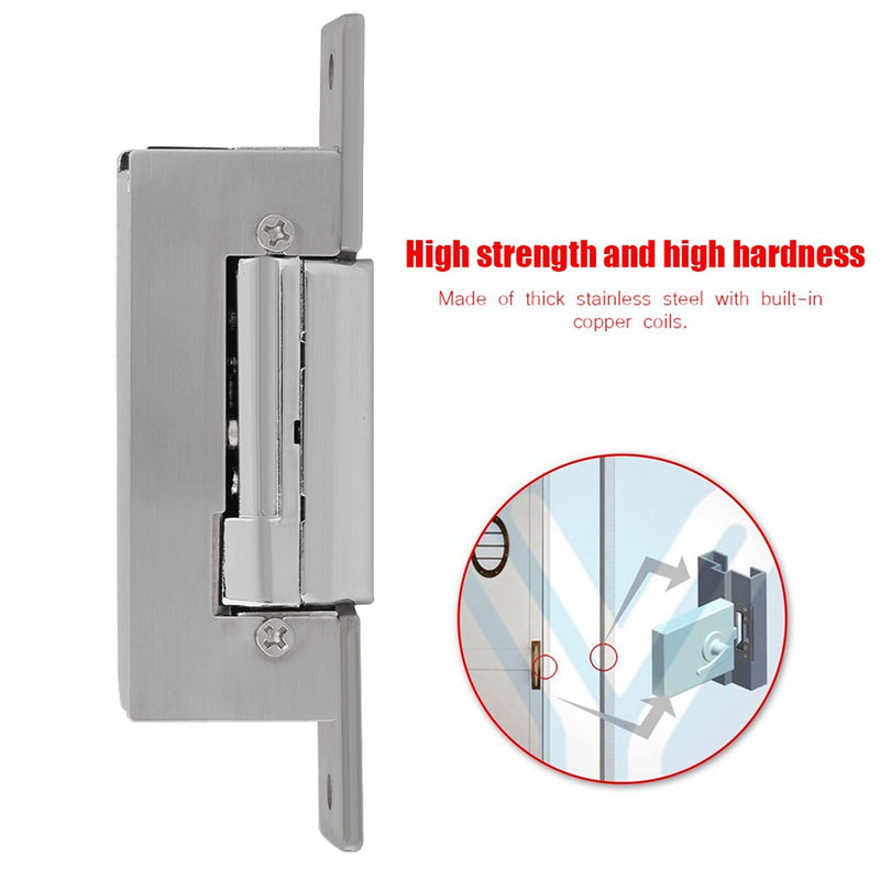 Adjustable Narrow Electric Strike Door Lock - Stainless Steel, Double Unlock Mode, Suitable for Wood/Metal/Fireproof Doors - 300kg Holding Strength