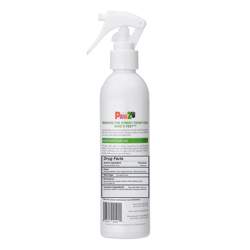 PawZ SaniPaw Dog Paw Cleaner and Odor Eliminator Spray, 8 Oz Paw Sanitizer and Dog Repellent Spray, 1 Pack 1 Count (Pack of 1) - NewNest Australia