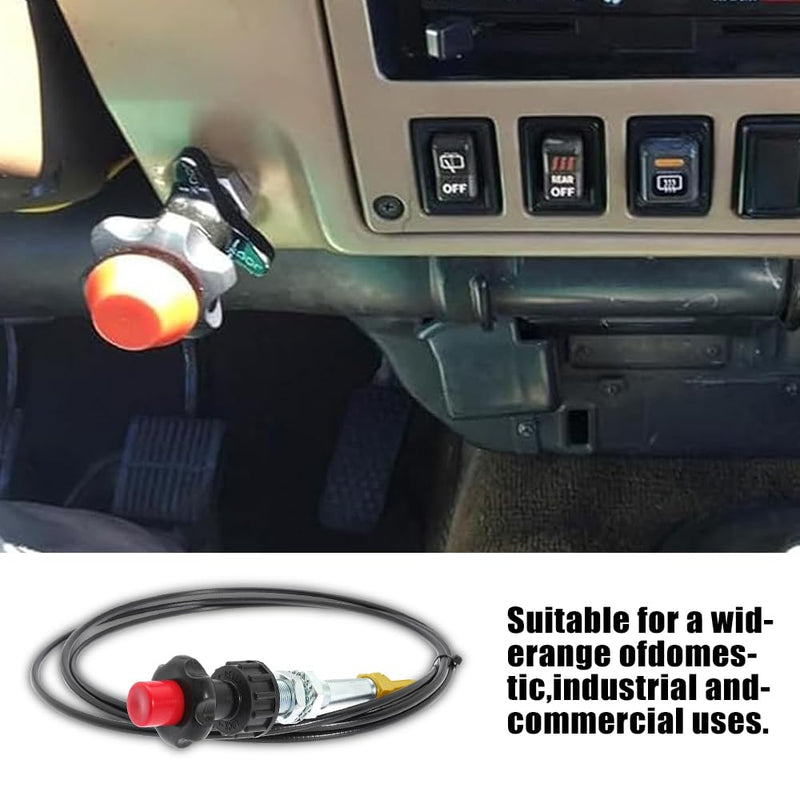 VCGTX06 6 Foot Heavy Duty Adjustable Vernier Locking Cable， Great for PTO Applications and Dump Applications，Detachable Cable Head