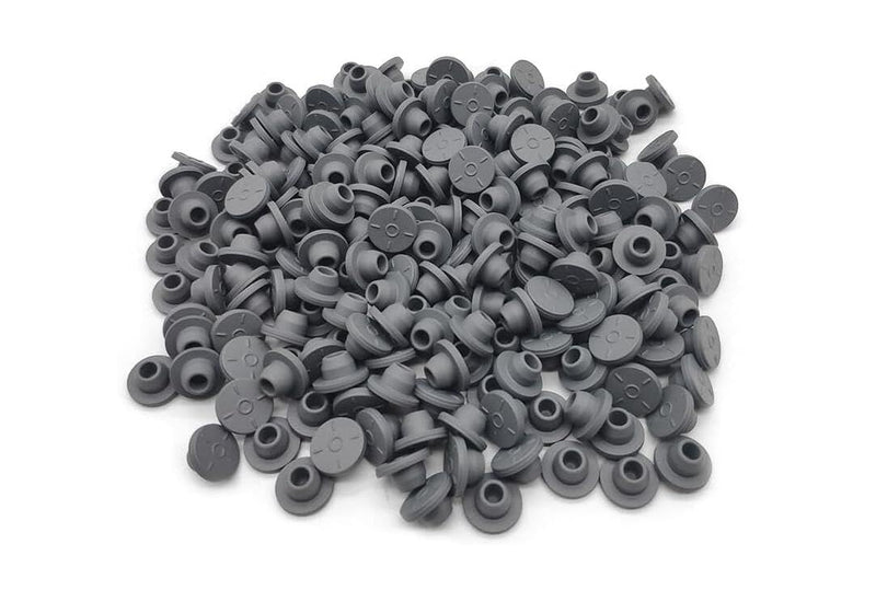 1000pcs Butyl Rubber Stopper Plug 13mm，Self Healing Injection Ports Solid Seal