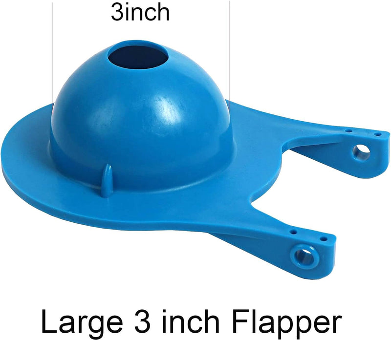 3 Inch Toilet Flapper Replacement Compatible with Gerber 99-788, Easy to Install with 2 Toilet Handle & Stainless Chain, Long Lasting Rubber Toliet Flapper, Blue(2PCS) 3- in-size 2 Pack