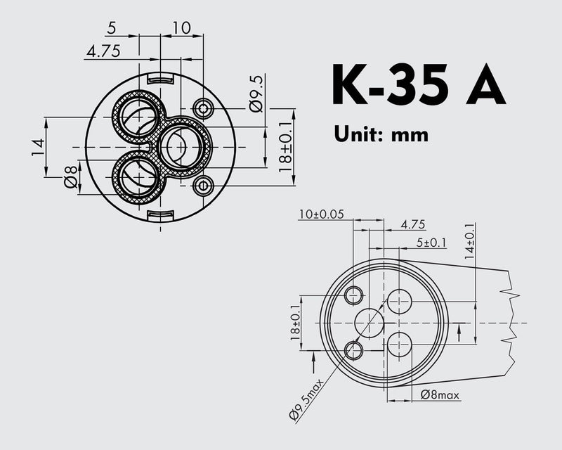Kerox K35A Faucet Cartridge, Replacement Cartridge Compatible with La Torre, Gerber, Danze & Moen, Single Lever Shower Tub Repair, KN35A 35mm 1 3/8" Mixer Tap Cartridge Replacement (1 Pack)