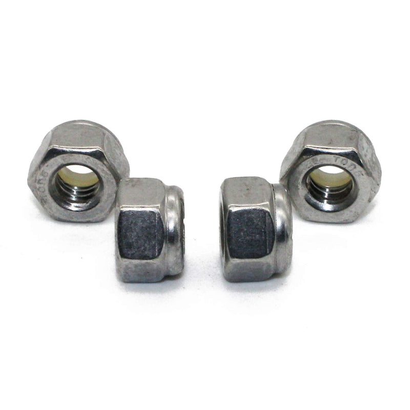 Quantity 50Pcs 1/4-20 Nylon Insert Hex Lock Nuts, Stainless Steel A2-70/304/18-8, Plain Finish, by Fullerkreg 1/4-20 (50 Pack)