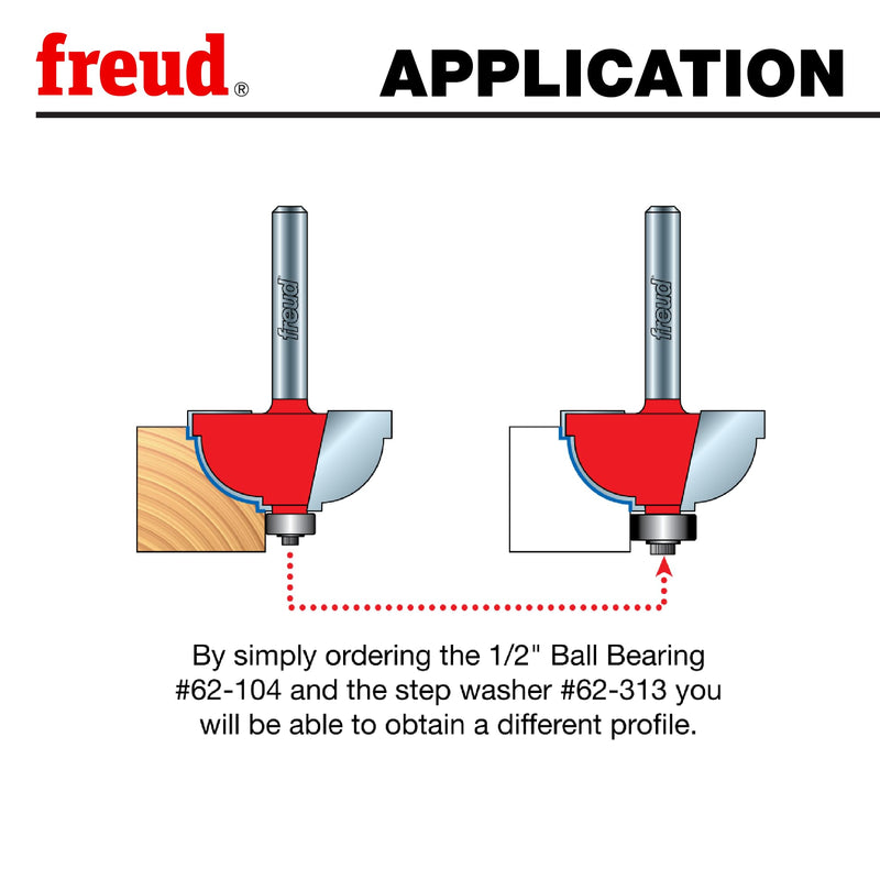 Freud 38-250: 3/16" Radius Classical Cove Bit with 1/4" Shank
