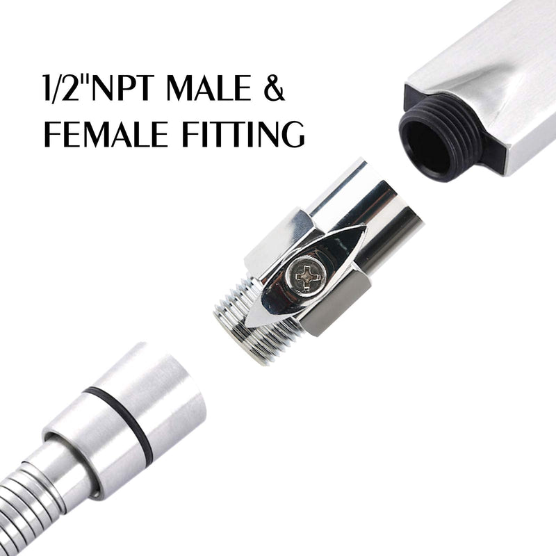 Watflow Water Shut Off Valve, Shower Head Water Saver, Shower Head Flow Restrictor, Shower or Garden Water Flow Control Valve 1/2"NPT… Shower Shut Off Valve (Pack of 1)