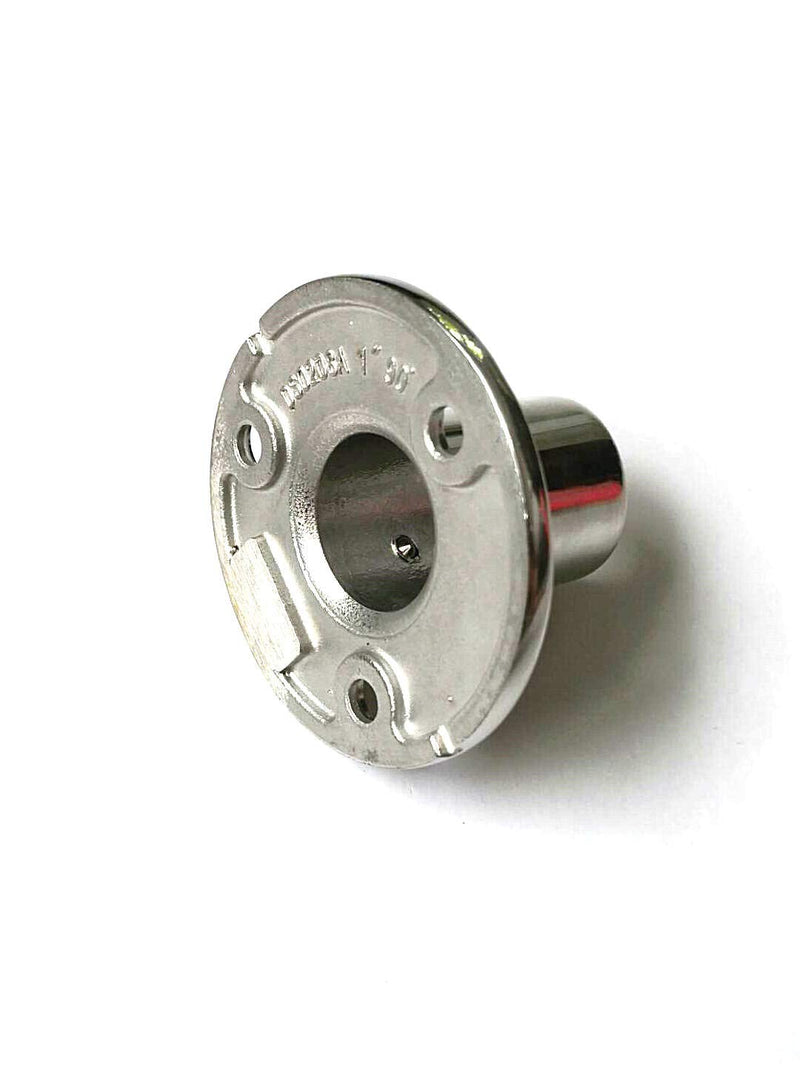 316 Stainless Steel 90 Degree Boat Deck Handrail Rail Fitting Round Base for 1" Tube,Silver (Pack of 2) 1 Inch (Pack of 2)