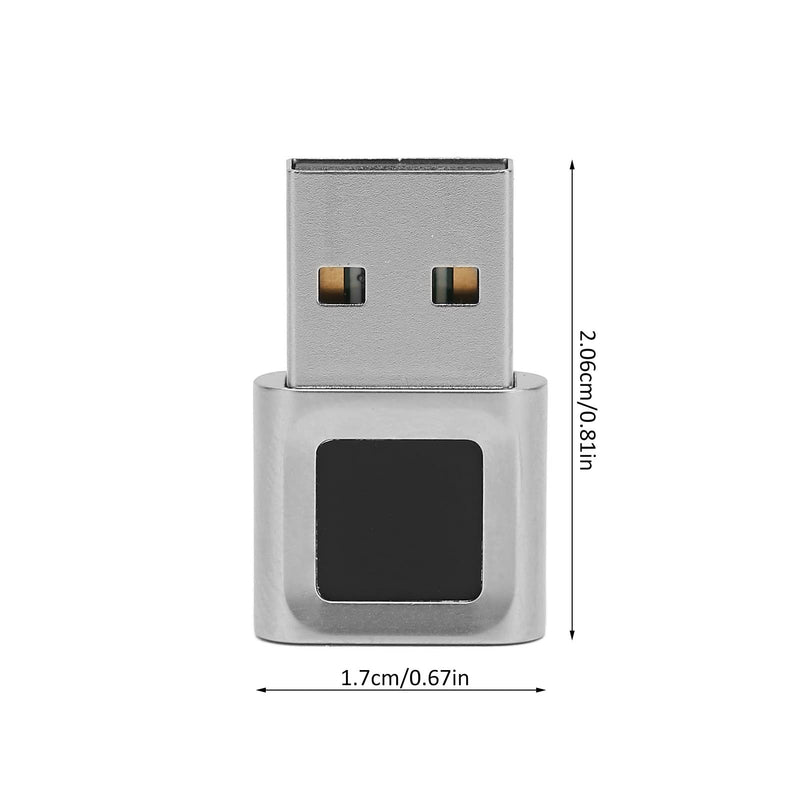 USB Fingerprint Reader, USB Fingerprint Reader 360 Degrees Touch Fast Matching High Sensitivity Hello Fingerprint Reader for Win Laptop Computer