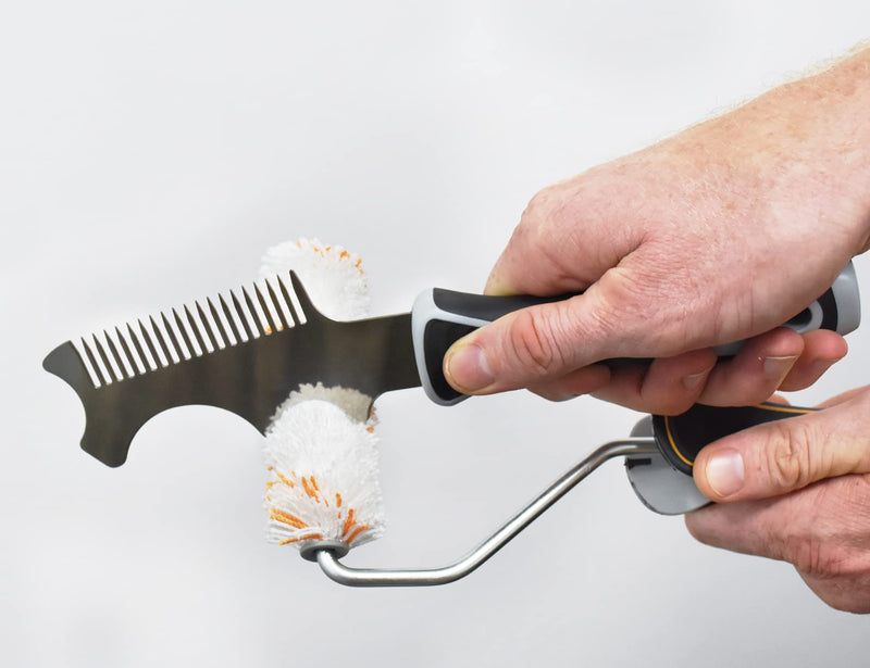 ROLLINGDOG 4 in 1 Paint Brush Comb - Paint Brush&Roller Cleaner Tool Metal Brush Roller Cleaner