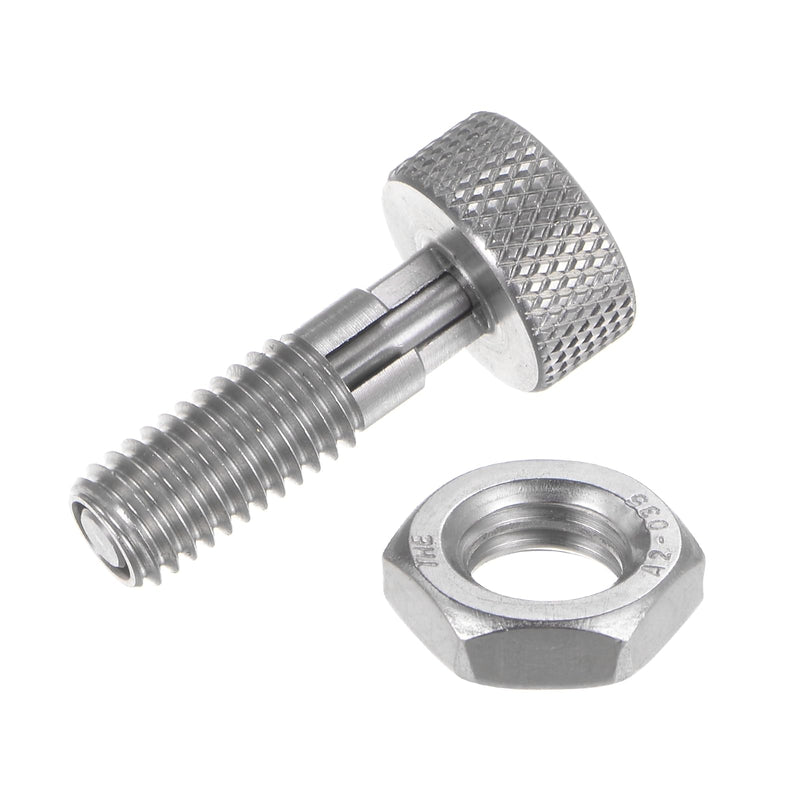 HARFINGTON Spring Plunger with Knurled Handle M8x1.25 Pin Dia.4mm Retractable Release Pins Stainless Steel Non-Locking Retractable Index Plunger for Industrial Equipment Location Pin