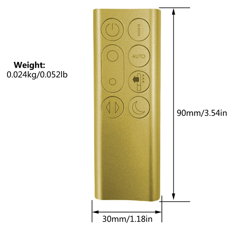 Genuine Remote Control 386508-18/01 for Dyson TP04 TP06 TP09 Purifier Machine, Compatible 969154-06, 969154-05, 969154-16, 969154-13, 969154-22, Gold