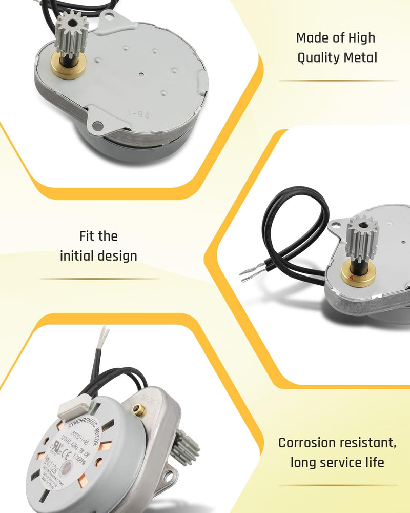 18743-1 Timer Motor Fit for Fleck 5600 2500 2510 2750 9000 9100 9500 3200 3210 Control Valve with Mounting Screws, Replace 18743 13400 13944