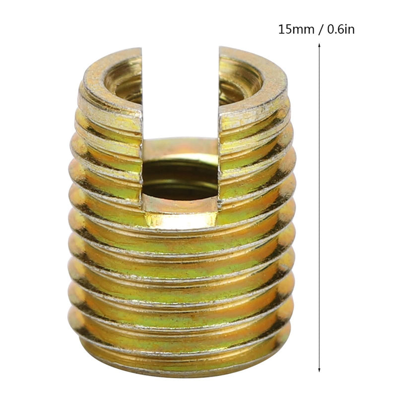 Self Tapping Thread Inserts - Thread Adapter, 20Pcs 302 Carbon Steel Thread Inserts Kit, Vibration Resistant & Easy Install, Brass Self-Tapping for Wide Industrial Applications