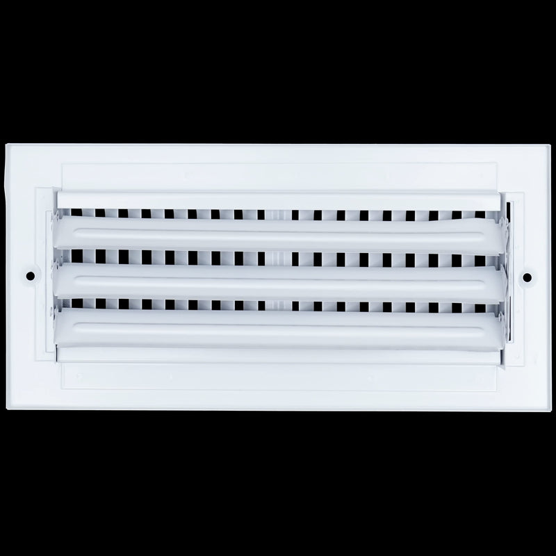 Fits 10x4 Duct Opening 2 Way Steel Air Supply Diffuser by Handua | Register Vent Cover Grille for Sidewall and Ceiling | White | Outer Dimensions: 11.75" X 5.75" 10" X 4" Duct Size