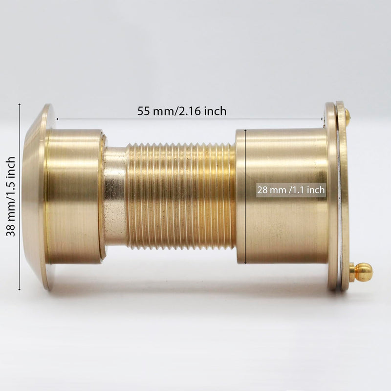 Safety Security One Way Front Door Viewer with 220 Degree Angle, Heavy Duty Peephole Made by Brass with Privacy Cover, Gold, Pack of 1 1 Pack - NewNest Australia
