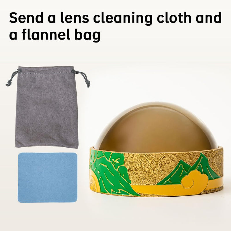 Reading Magnifying Glass 7X Paperweight hemispherical Magnifying Glass Optical Lens with Beautiful Box and Polished Bag