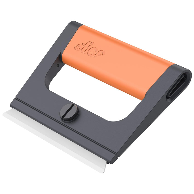 Slice 10501 Wide Scraper, Easy Clean, Ceramic Blade Lasts 11x as Long as Metal, Finger Friendly, Never Rusts, Safety Cap, Short Handle 1 Pack