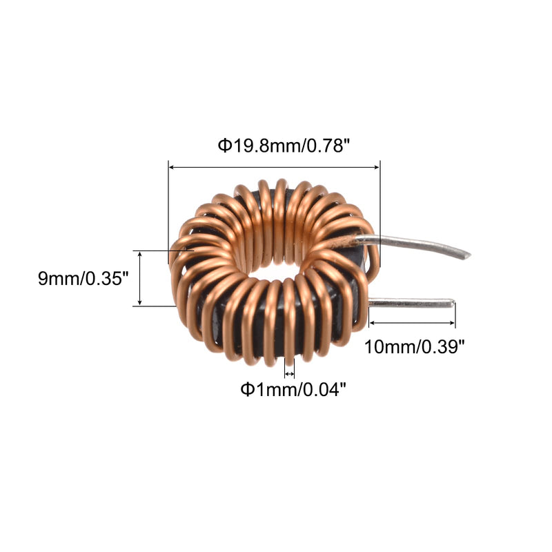 MECCANIXITY Toroid Inductance Copper Coil Vertical Inductor 47uH 7A for DIY Circuit Board Pack of 5