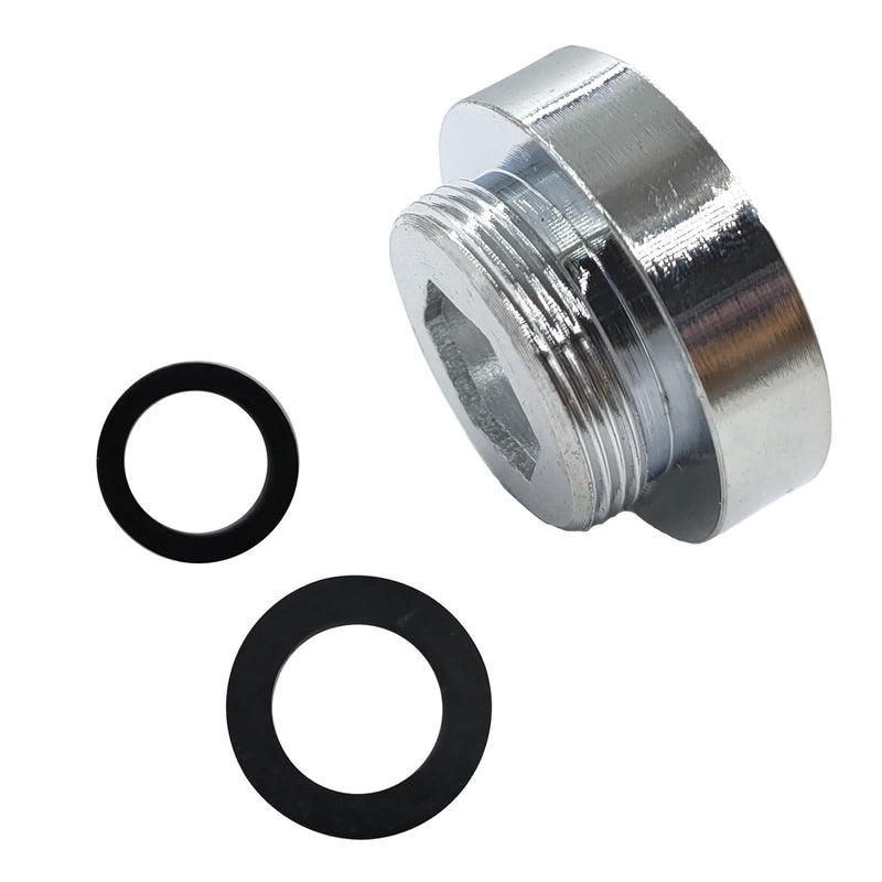 Faucet Aerator Adapter - 1 inch Female to 55/64 inch Male Adapter, Chrome Brass Sink Adapter, for Kitchen and Bathroom Faucet Adapter Kit Connection (F26-M22) F26-M22 Brass Chrome