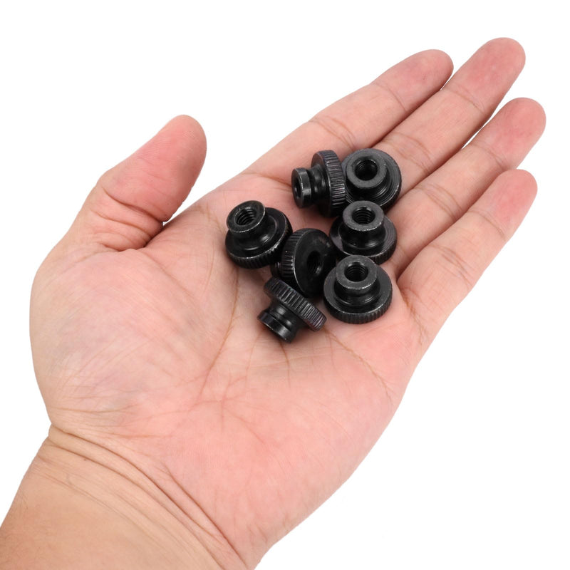 uxcell Knurled Thumb Nut, 20Pcs M6x1mm Iron Round Knobs Fasteners for 3D Printer Parts, Black M6x1 - NewNest Australia
