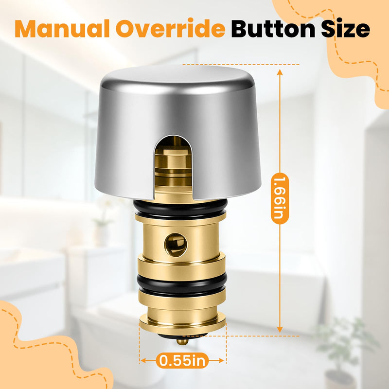 M950354-0020A Chrome Manual Override Button for Selectronic Faucet Valves