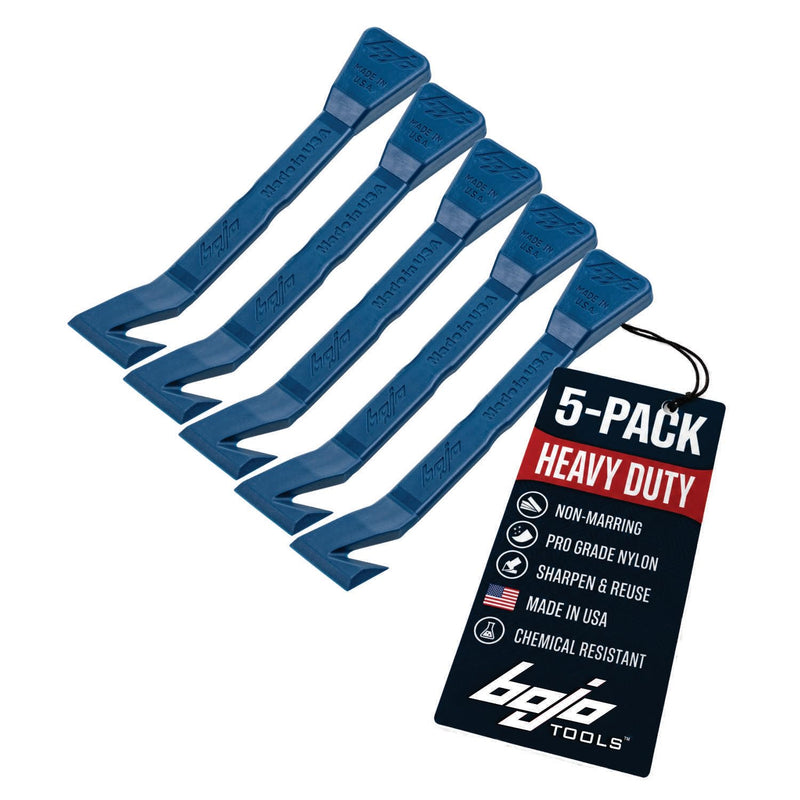 Bojo Tools 1-3/16" Wide Plastic Push/Pull Scraper Tool, 5-Pack