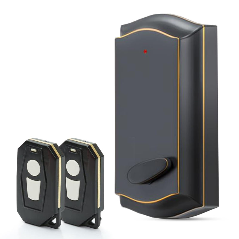 Smart Remote Door Lock for Existing Deadbolt - Installs in 30 Seconds - Enjoy Automatic Keyless Entry with Tool Free Installation - Includes Conversion Kit and Two Wireless Remotes (Bronze)