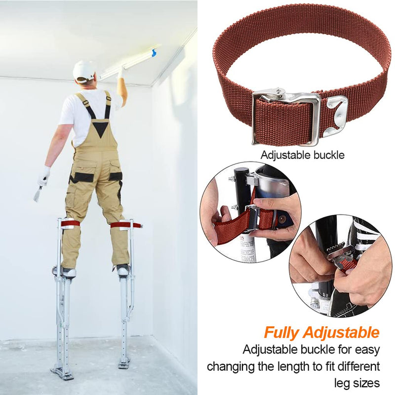 2 Packs Drywall Stilt Replacement Parts, Comfort Stilt Pads Protective Padded Leg Bands for Drywall, Nylon Adjustable Stilt Leg Straps, Suitable for Home Decoration, Street Performance 1
